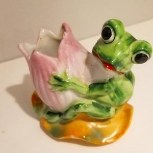 Vintage Japanese Small Frog Vase